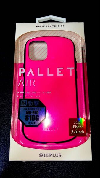iPhone 12 mini 超軽量・極薄・耐衝撃ハイブリッドケース PALLET AIR ホットピンク 未使用品