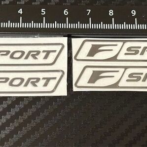 レクサス F sport ミニステッカー 4枚セット金属製(ニッケル合金)