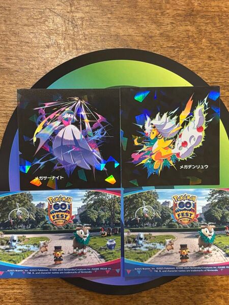 ポケセン ステッカー メガサーナイト メガデンリュウ ポケモンGO