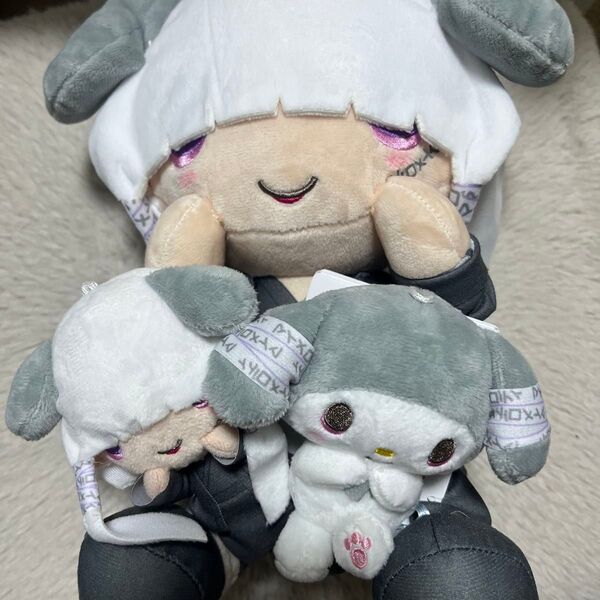 真天地開闢集団 ジグザグ×サンリオキャラクターズ Lぬいぐるみ マスコット 命 マイメロディ 3点セット