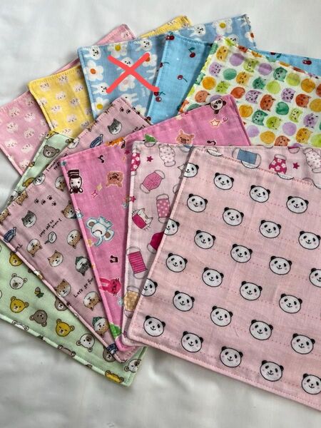 ハンドメイド ガーゼハンカチ 9枚セット