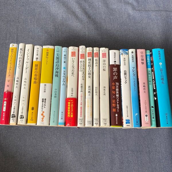 小説 まとめ売り 高嶋哲夫 東野圭吾 高山一実 中山七里 18冊