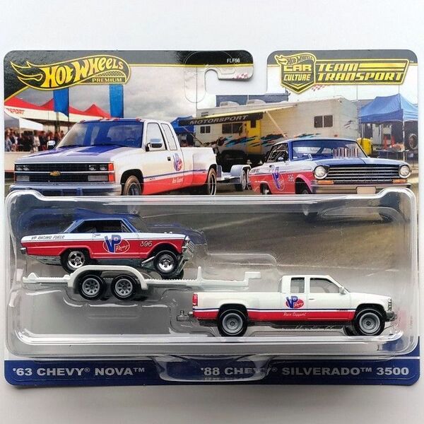新品未開封 ホットウィール チームトランスポート シェビー ノバ シルバラード CHEVY NOVA SILVERADO 3500