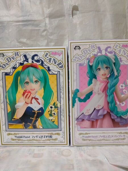 【初音ミク Wonderland フィギュア】白雪姫 & ラプンツェル 各1体、計2体