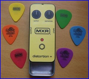  pick case MXR Pick Tin pick 6 sheets attaching MXRPT01 Distortion+ (Yellow)