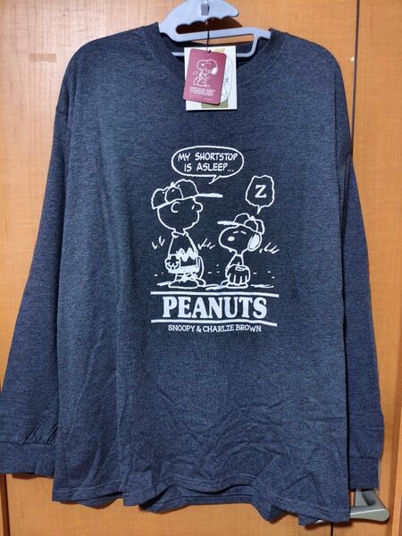 新品 PEANUT スヌーピー XL ロング T シャツ 長袖 チャーリーブラウン ピーナッツ