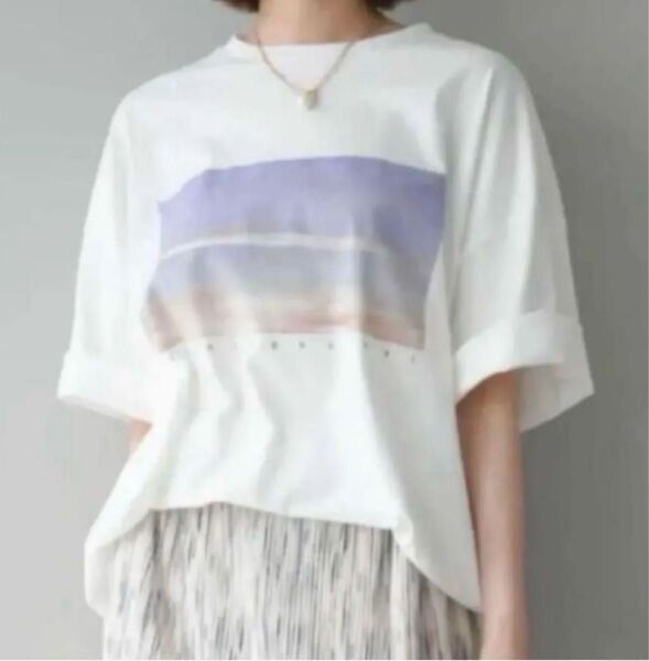 グラフィックビッグTシャツ オフ リュミエ lumier同型 ゆったり