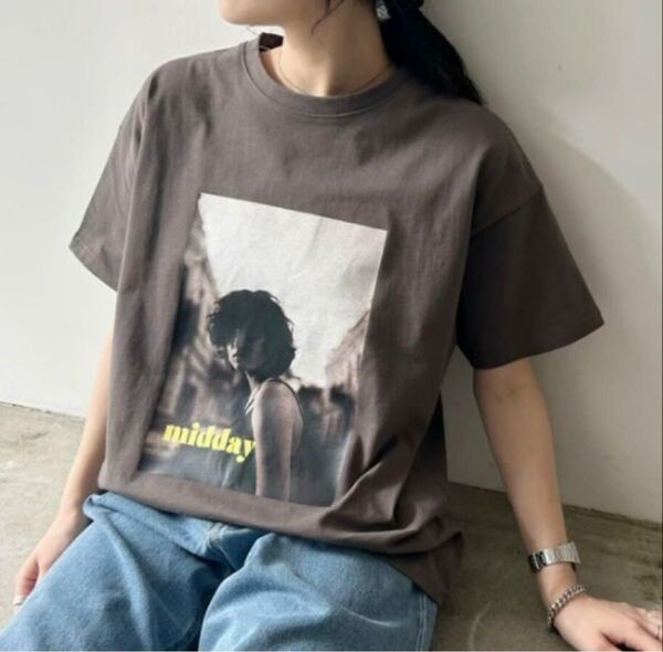 新品 オーバーサイズフォトTシャツ チャコール リュミエ エシカなど好きな方