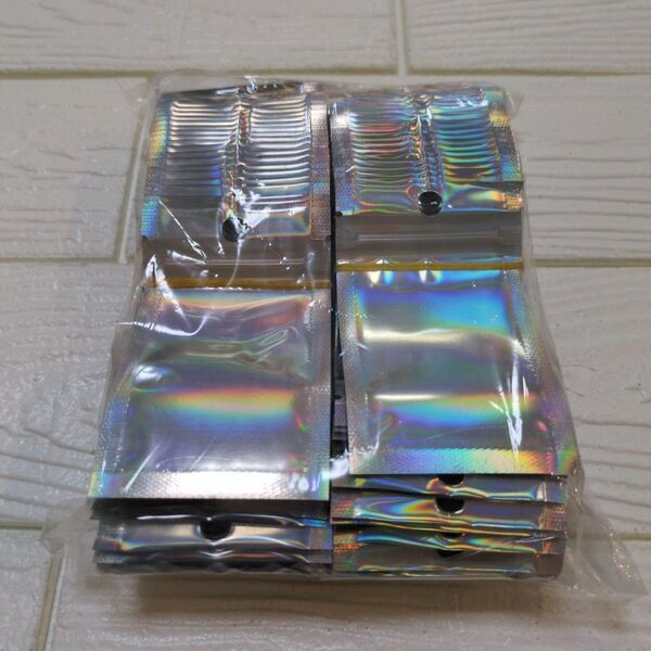 オーロラチャック袋 200枚セット ラッピング 商品梱包 小物収納 6cm×10cm
