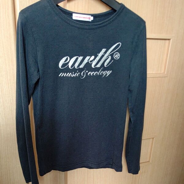 earth music&ecology アースミュージック&エコロジー 長袖 Tシャツ ラメロゴ ロンT