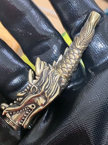 新品 真鍮製 シガレットホルダー ドラゴン 喫煙具