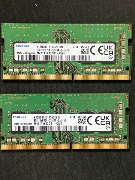 SAMSUNG DDR4 3200AA 16GB (8GB×2枚)