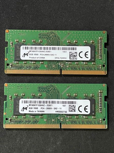 Micron DDR4 2666V 16GB (8GB×2)