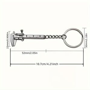 ミニ工具ノギスキーホルダー ステンレス製