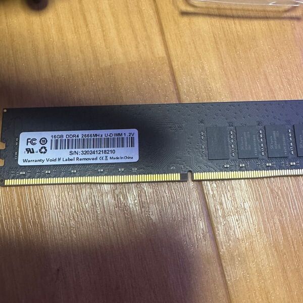 【動作確認済み】DDR4-2666MHz 16GB 1枚