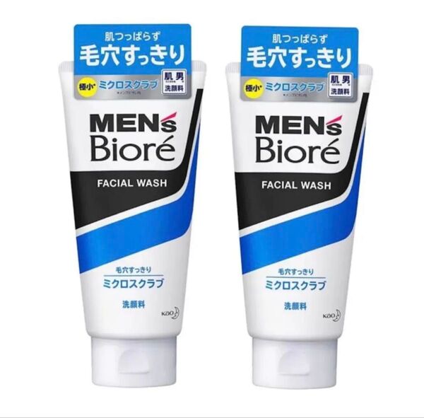 花王 kao メンズビオレ ミクロスクラブ洗顔 130g × 2