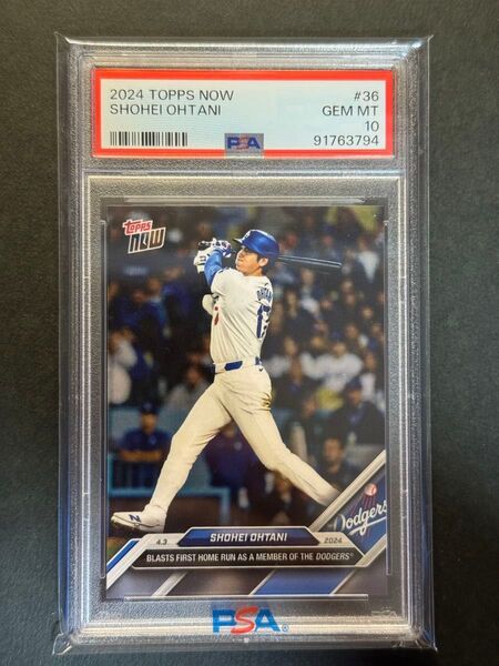 大谷翔平 PSA10 Topps Now24時間限定カード ドジャース初ホームラン記念 Shohei Ohtani