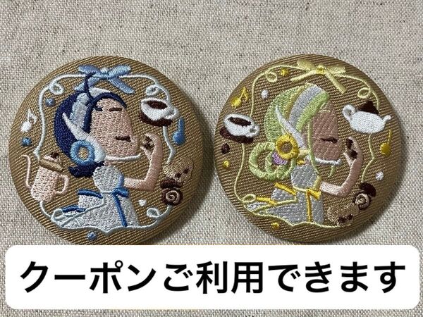 ももこ&あいこ 刺繍缶バッジ おジャ魔女どれみ ビスケットなし 新品未使用 2点セット