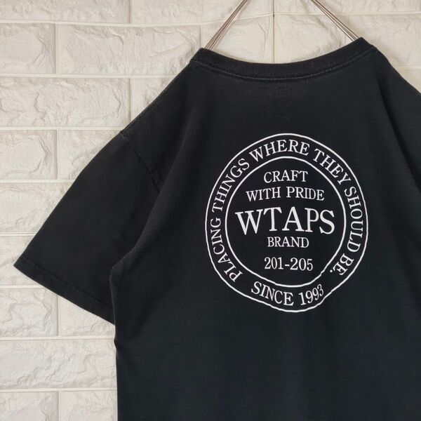 WTAPS Tシャツ デカロゴ 丸エンブレム ブラック M ダブルタップス