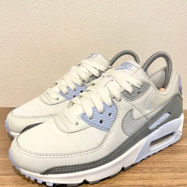 NIKE W AIR MAX 90 ナイキ エア マックス 90 ホワイトブルー レディース ローカットスニーカー