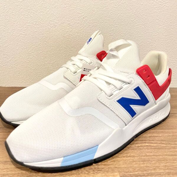 New Balance ニューバランス MS247FO ホワイト メンズ ローカットスニーカー カジュアル 28cm 美品