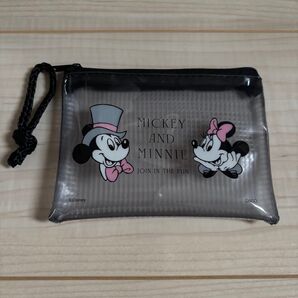 メッシュフラットミニポーチ ミッキー&ミニー ミニ財布