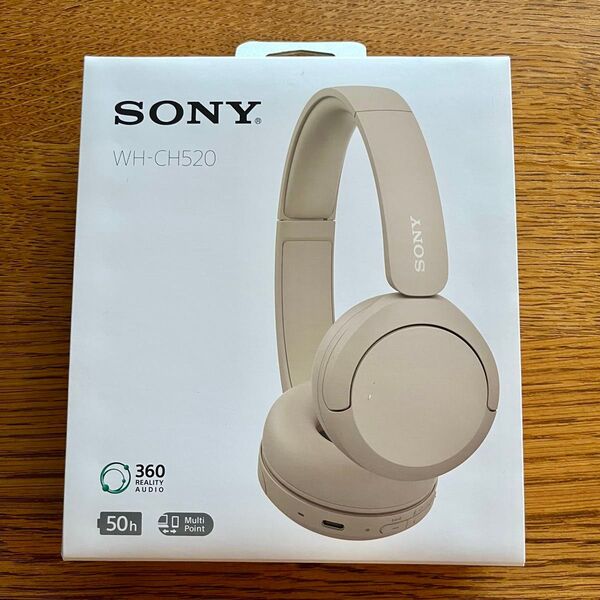 SONY Bluetooth ヘッドホン ベージュ WH-CH520 ソニー ヘッドフォン ワイヤレス