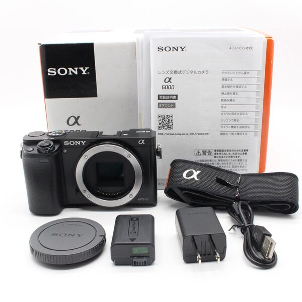 ★美品★SONY α6000 ボディ ブラック ショット数1414回