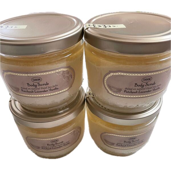 SABON ボディスクラブ パチュリラベンダーバニラ 600g4個セット