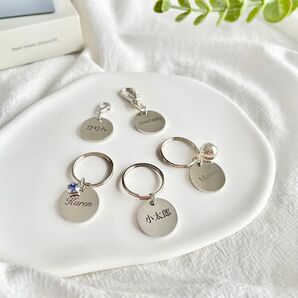 迷子札★ドッグタグ ネームタグ ネックレストップ 名札 名入れ 犬 猫 シルバー