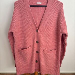 GU ロングカーディガン ピンク Mサイズ