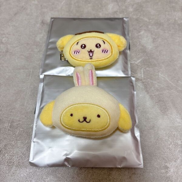 ちいかわ サンリオ ヘアクリップ うさぎ ポムポムプリン