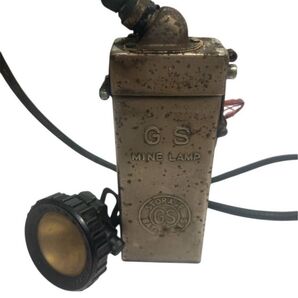 文化財 歴史博物館 坑内安全灯 安全灯丸型 炭鉱 エジソン GS 日本電池製 mine lamp バッテリー