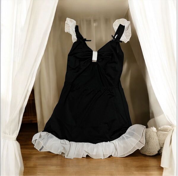 コスプレ メイド服 フリル エプロン ハロウィン 仮装 6点