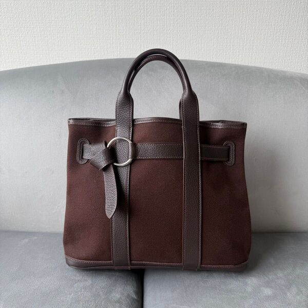 エルメス プティットサンチュール トート ハンドバッグ ブラウン K刻印