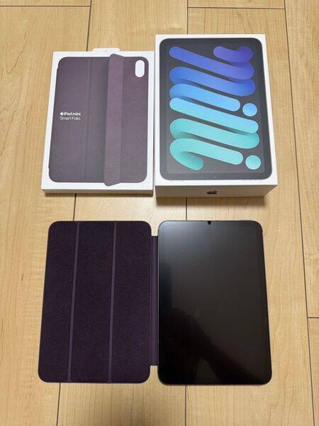 iPad mini 6世代 64GB セルラーモデル スペースグレイ スマートフォリオ(純正)付