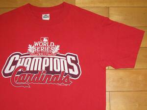 【送料無料】ALSTYLE Tシャツ M Cardinals World Series Champion レッド