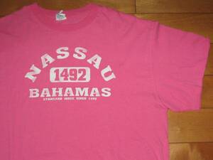 【送料無料】PRO WEIGHT Tシャツ L NASSAU BAHAMAS ピンク