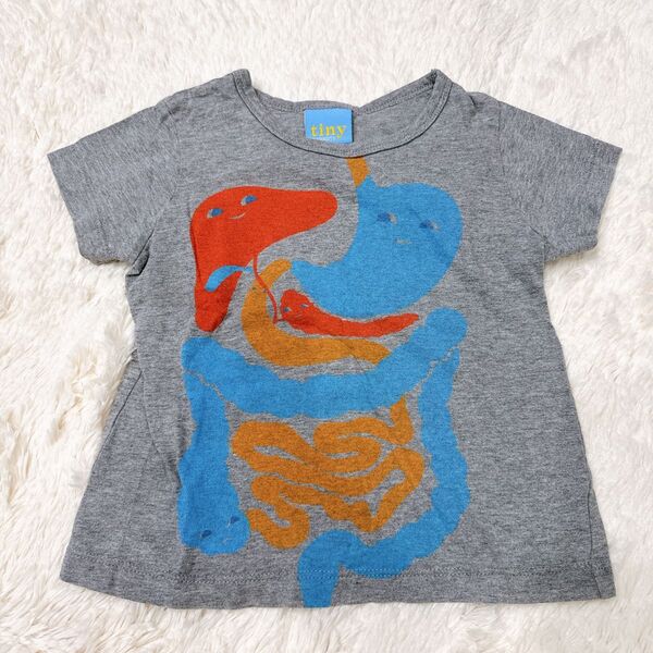 K156 tiny MAMMOTH 《2y》 Tシャツ グレー 臓器 キッズ 子ども服 男の子 女の子