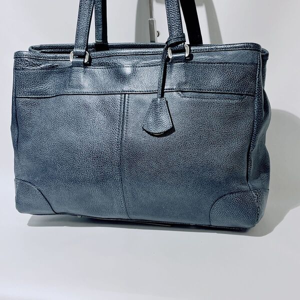 aniary ビジネス トートバッグ 本革 シボ革 グレー A4 大容量 2way