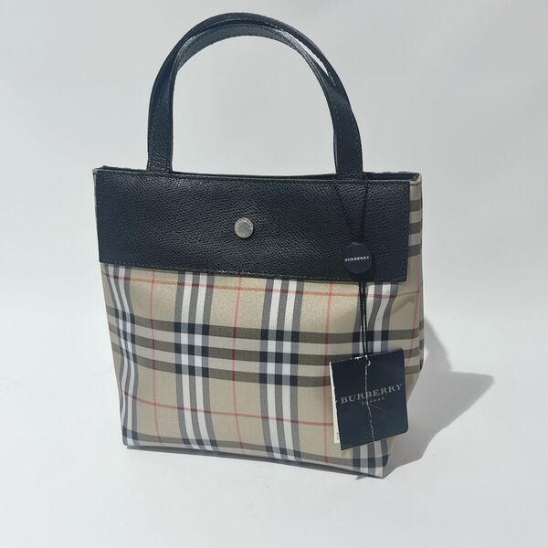 美品 バーバリー ミニトートバッグ ハンドバッグ ノバチェック ポーチ BURBERRY