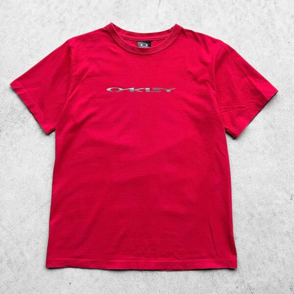 90s - 00s y2k vintage OAKLEY archive Center Logo T-shirt