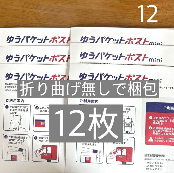 ゆうパケットポストmini専用封筒 12枚 折り曲げ無し 封筒