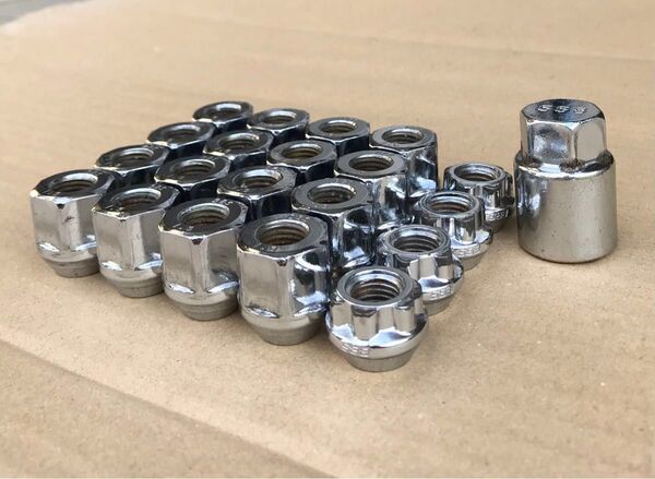 【送料込み】希少正規品 BBSホイール専用テーパー座/貫通ナット&BBSロックナット M12×P1.5 20個セット トヨタホンダ