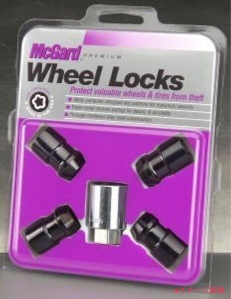 【送料込み】美品 McGard ブラック マックガード製ロックナット M12×P1.25 21HEX テーパー座/袋ナット1台分