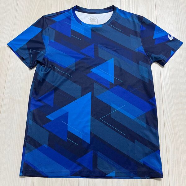 asics スポーツウェア Tシャツ ネイビー/ブルー