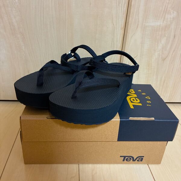テバ サンダル レディース TEVA フラットフォーム サンダル スリム 黒 ブラック