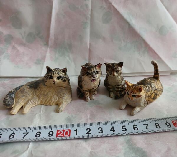 はしもとみお 猫の彫刻 フィギュア モイくん チミちゃん ママン ネコ キジトラ セット ガチャ 猫の彫刻2 ネコの彫刻 ねこ