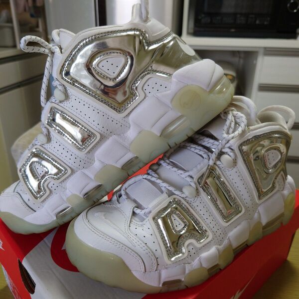 NIKE AIR MORE UP TEMPO/ 96 ナイキエアモアアップテンポ96 クローム 25センチ