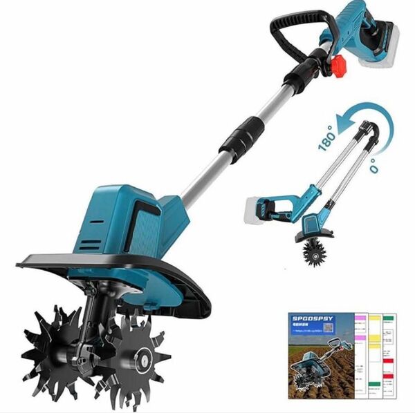 電動耕運機 コードレス 充電式 850W 4枚刃 軽量 18V